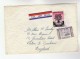 Air Mail COSTA RICA COVER Stamps 1960 WORLD REFUGEE YEAR , PHOSPHORUS Industry MATCH To GB Airmail Label - Costa Rica