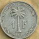 BELGIAN CONGO 1 FRANC PALM TREE FRONT SHIELD BACK 1957 VF/VF KM4 READ DESCRIPTION CAREFULLY !!! - 1951-1960: Baudouin I.