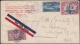 1927-H-29 CUBA REPUBLICA. 5c  US STAMPS + SPECIAL DELIVERY US + CUBA AIR STAMP. - Brieven En Documenten