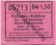 Vallendar-Koblenz - Hin- Und Rückfahrt - Motorbootsbetrieb Jean Gilles - Fahrschein DM 1,50 - Europa