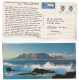 1991 Air Mail SOUTH AFRICA Postcard Table Mountain From Bloubergstrand Airmail Label Rsa Stamps Cover - South Africa