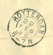 Nederland - 1892 - 5 Cent Hangend Haar Op Vouwbrief Met Kleinrond En Puntstempel Brielle Naar Rotterdam - Covers & Documents