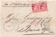 Cérès N° 57 80 C Rose En Paire Obl Le Havre Le Port Sur LAC Pour Buenos-Ayres TB Signée Roumet. - 1849-1876: Classic Period