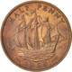 Monnaie, Grande-Bretagne, Elizabeth II, 1/2 Penny, 1958, TTB, Bronze, KM:896 - C. 1/2 Penny