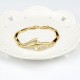 Parure Laminata In Oro 18k: Collana, Bracciale, Orecchini Anello (regolabile) Con Cristalli Rhinestone - Altri & Non Classificati