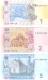 Ukraine - Pick 116A, 117c, 118d - 1, 2, 5 Hryvnia,Hryvni,Hryven 2011, 2013 - Unc - Set 3 Banknotes - Ucraina