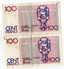 2 Banconote Belgio 100 Franchi Francs Belgique Belgie Serie 214..e 119.. Honderd Frank - 100 Franchi