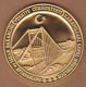 AC - OPENING OF MEHMED THE CONQUEROR BRIDGE GOLD PLATED MEDAL MEDALLION 1988 - Gewerbliche