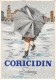 04804 "CORICIDIN SCHERING - NEL RAFFREDDORE COMUNE" ANIMATO, PAESAGGIO INVERNALE, OMBRELLO. CART. PUBBL. ORIGINALE - Pubblicitari