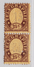 Schweiz Telegraphen-Marke 1868 Probedruck 25c Lila Paar Senkrecht Auf Dünnem Papier Ohne Druck Des Mittelstückes (Wappen - Telegrafo