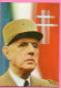 Carte Postale En Relief Avec Portrait De Charles De Gaulle - Andere & Zonder Classificatie