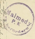 Kaart Met Duitse Zegel Met Stempel MALMEDY Op 12/6/16 +stempel MALMEDY P.K.zu BEFORDERN (Oostkantons)(cantons De L´Est) - OC55/105 Eupen & Malmédy