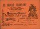 44 - NANTES - Carton Publicitaire "Au Coucou Chantant" - Pendules - Horlogerie - Carton Faisant Office De Garantie - Publicités