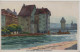 Luzern - Alt Luzern, Partie An Der Reuss - Steindruck Litho Kunstlerkarte - E. Goetz No. 5308 - Lucerne