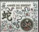 5 SHEETS COLLECTION NEW YEAR OF SNAKE ANNEE DU SERPENT - Chines. Neujahr