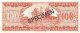 PARAGUAY 100 GUARANIES 1952 (1963) P-199 UNC SPECIMEN * 006531 [ PY815cs ] - Paraguay