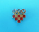 CROATIA NOC - NATIONAL OLYMPIC COMMITTEE Pin Badge O. Games Jeux Olympiques Olympia Olympiade Juegos Olímpicos Olimpiadi - Bekleidung, Souvenirs Und Sonstige