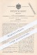 Original Patent - A. Heckl , Mannheim , 1890 , Klavierleuchter , Leuchter , Klavier , Piano , Musikinstrumente , Lampen - Historische Dokumente