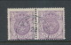 Sweden  1911-1919, Facit # 74b Cz-pair, 4 öre. Small National Coat-of-Arms, Wm Wavy Lines And KPV . USED - Gebruikt