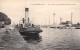 Cpa Ouistreham Un Remorqueur Dans Le Canal " Calvados " Chambre De Commerce Caen 1915 Dordrecht - Tugboats