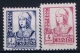 Spain: Ed. 828 - 829  Mi Nr 778 - 779  MH/* Falz/ Charniere 1937 - Nuevos