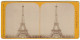 Photo Stereo LA TOUR EIFFEL - PARIS EXPOSITION UNIVERSELLE 1889 / Vue Stéréoscopique Sur Carton - Fotos Estereoscópicas