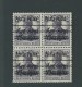 1918. BLOCK OF FOUR GERMANIA 15 F. STAMPS .ERROR  PRINTING .WARSHAU ISSUE - Unused Stamps