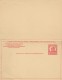 Sc#UY12 3c+3c Red Buff Paper Unsevered Postal Reply Card Stationery - 1921-40