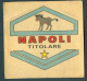 A2274   FIGURINA PANINI NAPOLI TITOLARE CALCIOGRADO IN TEXILINA CALCIATORI 1874 - 75 - Edizione Italiana