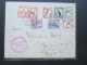 Deutsches Reich Nr.609 - 616 Satzbrief. Luftschiff Hindenburg Olympiafahrt 1936. Stempel: Berlin Zentralflughafen - Poste Aérienne & Zeppelin