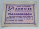 WAARBORGBON Grote Magazijnen ANDRIES Vlaanderenstraat 47 GENT ( Hoogewijs / Zie Foto's Voor Detail ) !! - Advertising
