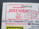 DR 1929 Erster Deutscher Katapultflug! Schnelldampfer Bremen Norddeutscher Lloyd. Postamt 5 Bremen. Halle - Chicago - Luchtpost & Zeppelin