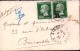 Lettre Paire Pasteur 10c Aigues Mortes Gard Pour Bruxelles - 1922-26 Pasteur