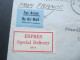 Delcampe - USA 1930 Special Delivery Expres Brief / Mit Luftpost Befördert Hamburg Fuhlsbüttel Flugplatz. Cedarhurst - Karlsruhe. - 1c. 1918-1940 Cartas & Documentos