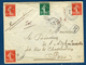 France - Enveloppe En Recommandée De Charolles Pour Paris En 1908 , Affranchissement Semeuses  Réf S 208 - 1877-1920: Semi Modern Period