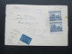 Böhmen Und Mähren 1941 Nr. 34 MeF Waag. Paar. Mit Luftpost Nach Nordamerika Und Ab New York. Bronx. RRR. Zensur! - Lettres & Documents