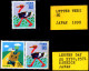 BIRDS-OSTRICH-LETTER WRITING WEEK-COIL SETENANT PAIR WITH NORMAL-JAPAN-1998-MNH-TP-635 - Struzzi