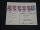 TURQUIE - Bande De 5 Timbres Avec Bord De Feuille  " La Chaux De Fonds Suisse" Pour La France En 1961 - A Voir - L 2254 - Cartas & Documentos
