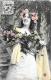 [DC3224] CPA - DONNA CON FIORI - Viaggiata 1904 - Old Postcard - Donne