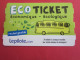 CARTE PASS RECHARGEABLE  ECO TICKET AUTOBUS TRAMWAY BUS DE TOURS FRANCE TITRE TRANSPORT BILLET,Biglietto,BILLETE - Europa