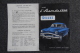 Dépliant Publicitaire SIMCA ARONDE 1300 De Luxe - Publicités