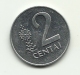 1991 - Lituania 2 Centai       ---- - Litouwen