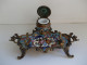 - Ancien Encrier En Bronze Cloisonné XIXè - - Inkwells