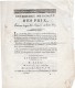 1809 - Feuillet De La DISTRIBUTION SOLENNELLE DES PRIX Faite Au Lycée De Caen Le 14 Août 1809 - Diplome Und Schulzeugnisse