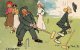 [DC9695] CPA - ILLUSTRATEUR TOM B. RARE COMIC HUMOUR HUMOR UMORISTICA - CROQUET - Viaggiata - Old Postcard - Humor