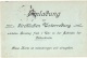 LUTH-L6 - ALLEMAGNE Entier Postal Repiqué Invitation Réunion à La Sacristie De L'Eglise Luthérienne De ZWICKAU 1907 - Cartoline