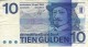 NETHERLANDS 10 GULDEN 1968 P-91b F/VF PLAIN BULLSEYE [ NL091b ] - 10 Florín Holandés (gulden)