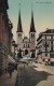 Luzern - Hofkirche Mit Postkutsche Avec Diligence - Litho Steindruck Wehrli AG 1519 - Lucerne