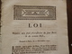 Loi 10/12/1790 Révolution Relative Aux Frais D'arrestation De Sieur Borei Et Du Nommé Besle Befle - Gesetze & Erlasse