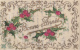 Matériaux - Celluloïd Celluloïde - Carte Porcelaine - Carte Peinte - Bonne Année - Porcelana